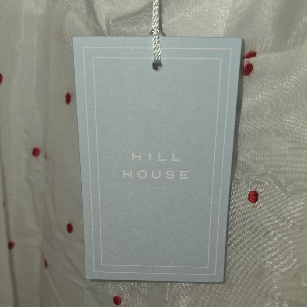 The Hill House Matilda Dress, White Dress with Cherry Red Dots - Picture 3 of 6